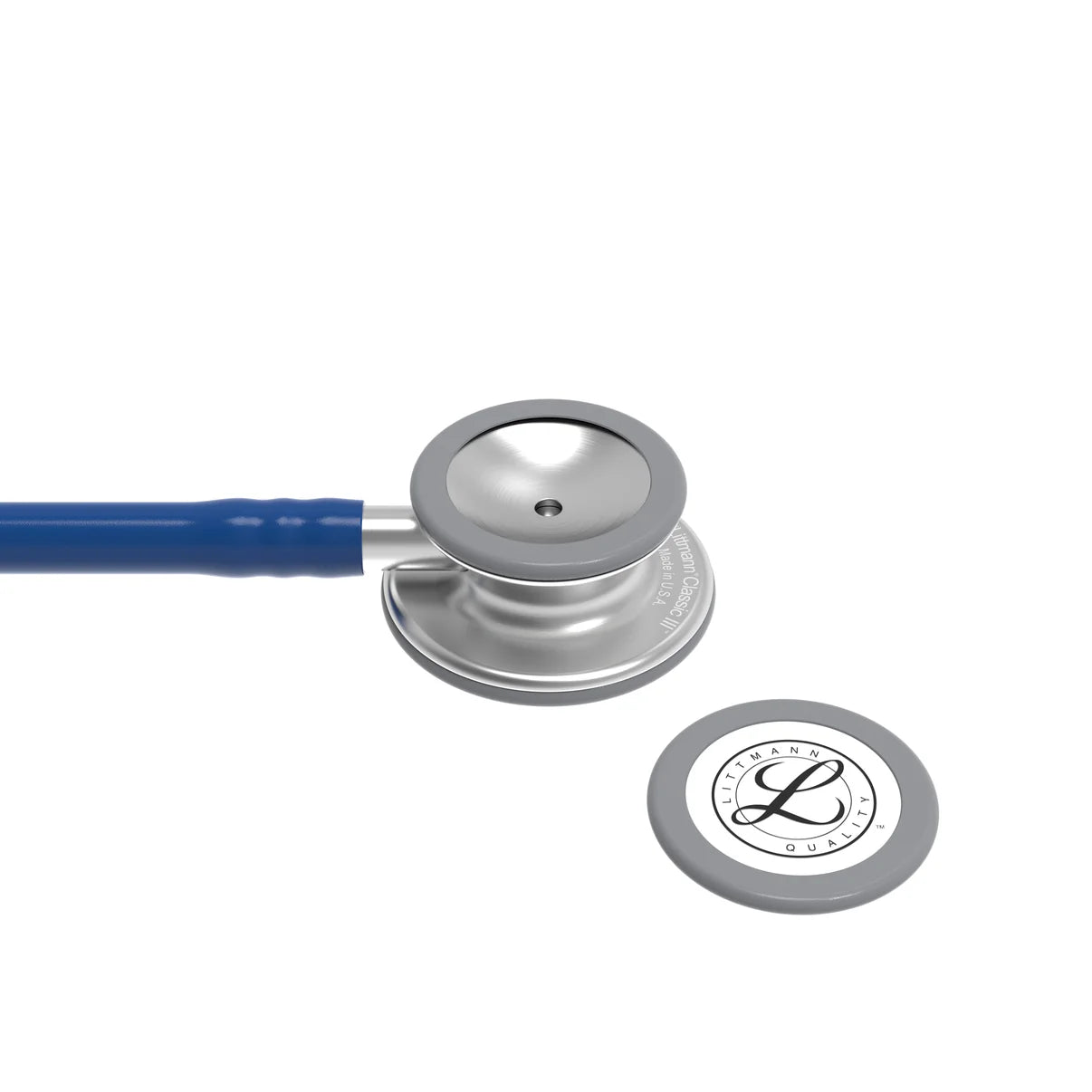 3M Littmann Classic III Stethoscope, Standard-Finish Chestpiece, Navy Blue Tube, 27 Inch, 5622