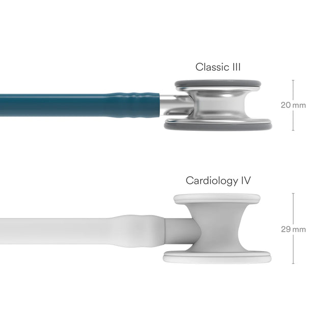 3M Littmann Classic III Stethoscope, Standard-Finish Chestpiece, Caribbean Blue Tube, 27 inch, 5623