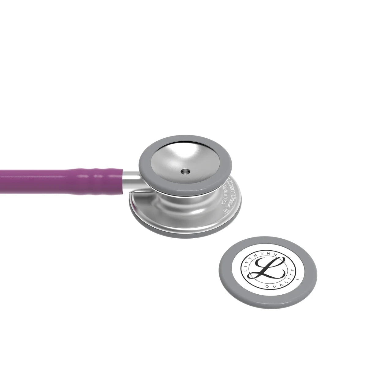 3M Littmann® Classic III Monitoring Stethoscope, Standard-Finish Chestpiece, Plum Tube, 27 inch 5831