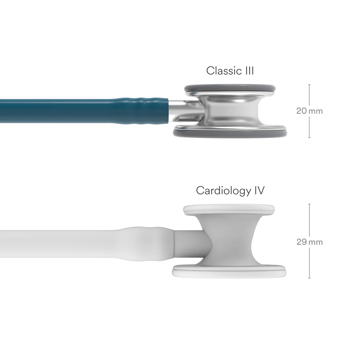 3M Littmann Classic III Stethoscope, Standard-Finish Chestpiece, Caribbean Blue Tube, 27 inch, 5623