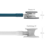 3M Littmann Classic III Stethoscope, Standard-Finish Chestpiece, Caribbean Blue Tube, 27 inch, 5623