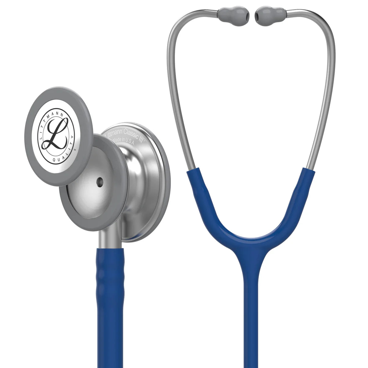 3M Littmann Classic III Stethoscope, Standard-Finish Chestpiece, Navy Blue Tube, 27 Inch, 5622