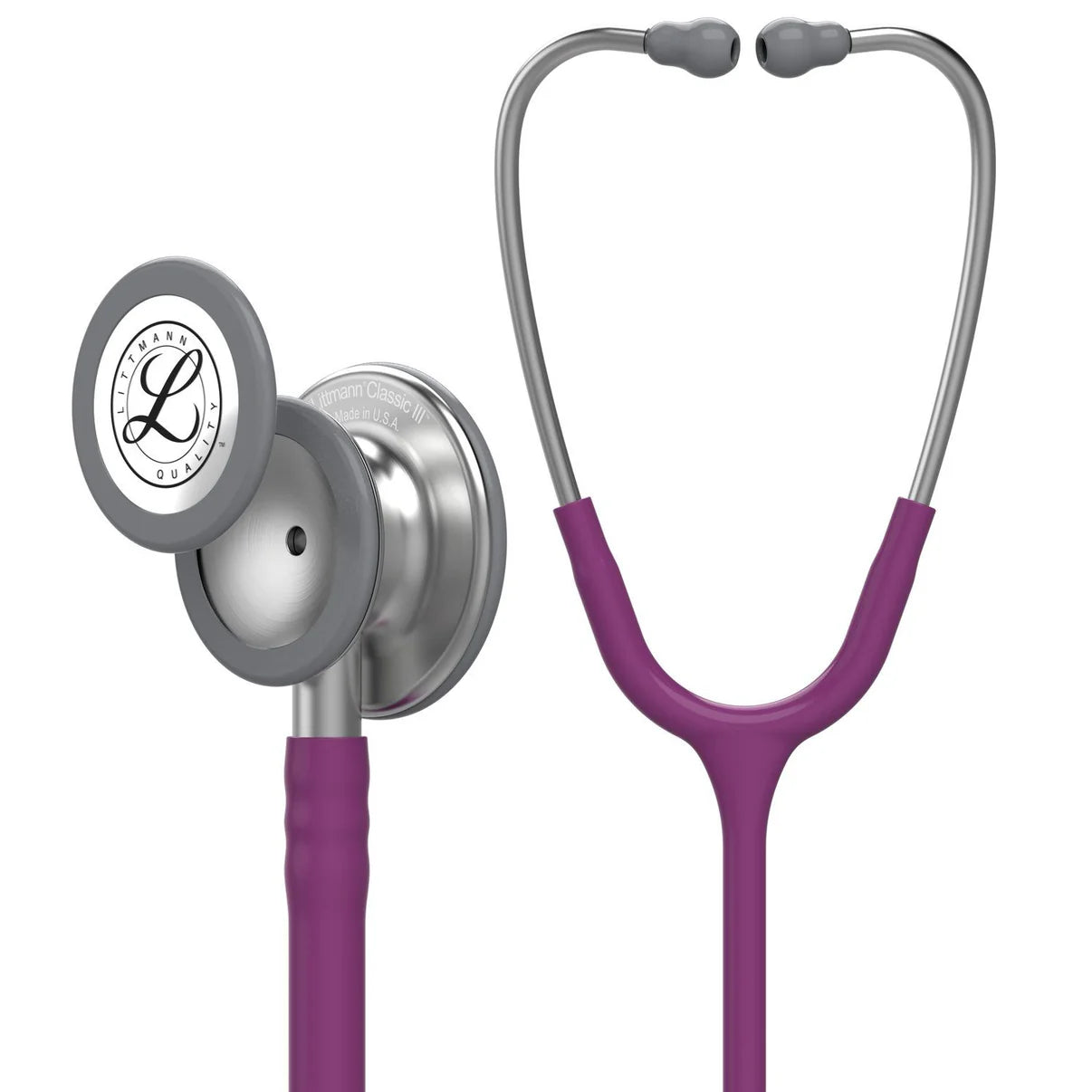 3M Littmann® Classic III Monitoring Stethoscope, Standard-Finish Chestpiece, Plum Tube, 27 inch 5831