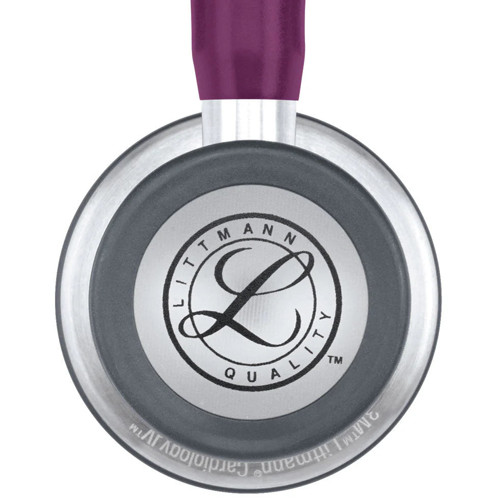 3M Littmann® Cardiology IV Diagnostic Stethoscope, Standard-Finish Chestpiece, Plum Tube, Stainless Stem and Headset, 27 inch, 6156