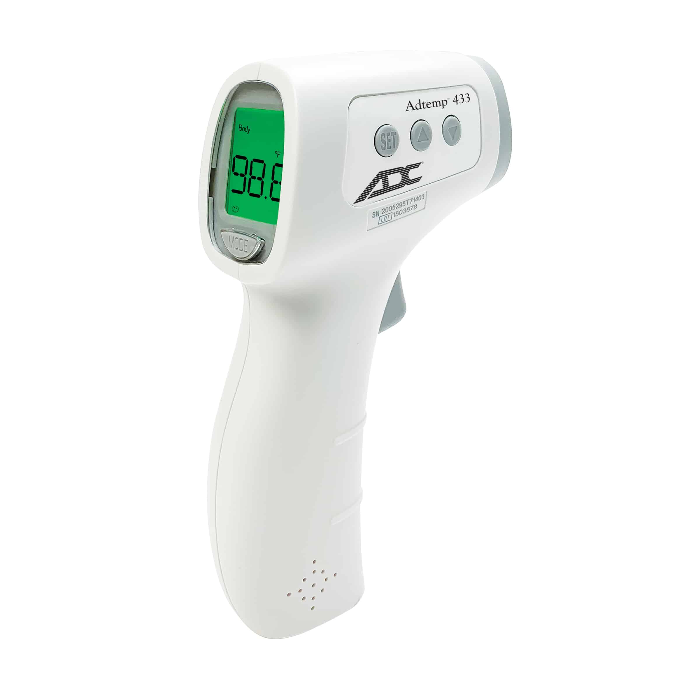 ADC Adtemp 433 Non-Contact Infrared Thermometer Digital Temperature Gun  White 2 Seconds 2 Years Warranty - Doctor Essentials